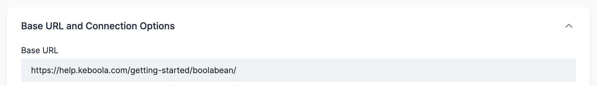 Screenshot - Set the base URL
