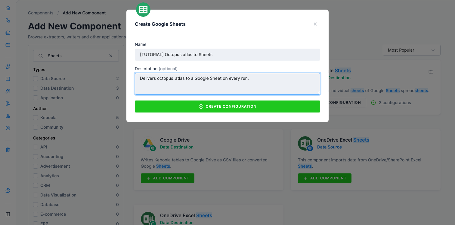 Screenshot - Name the configuration