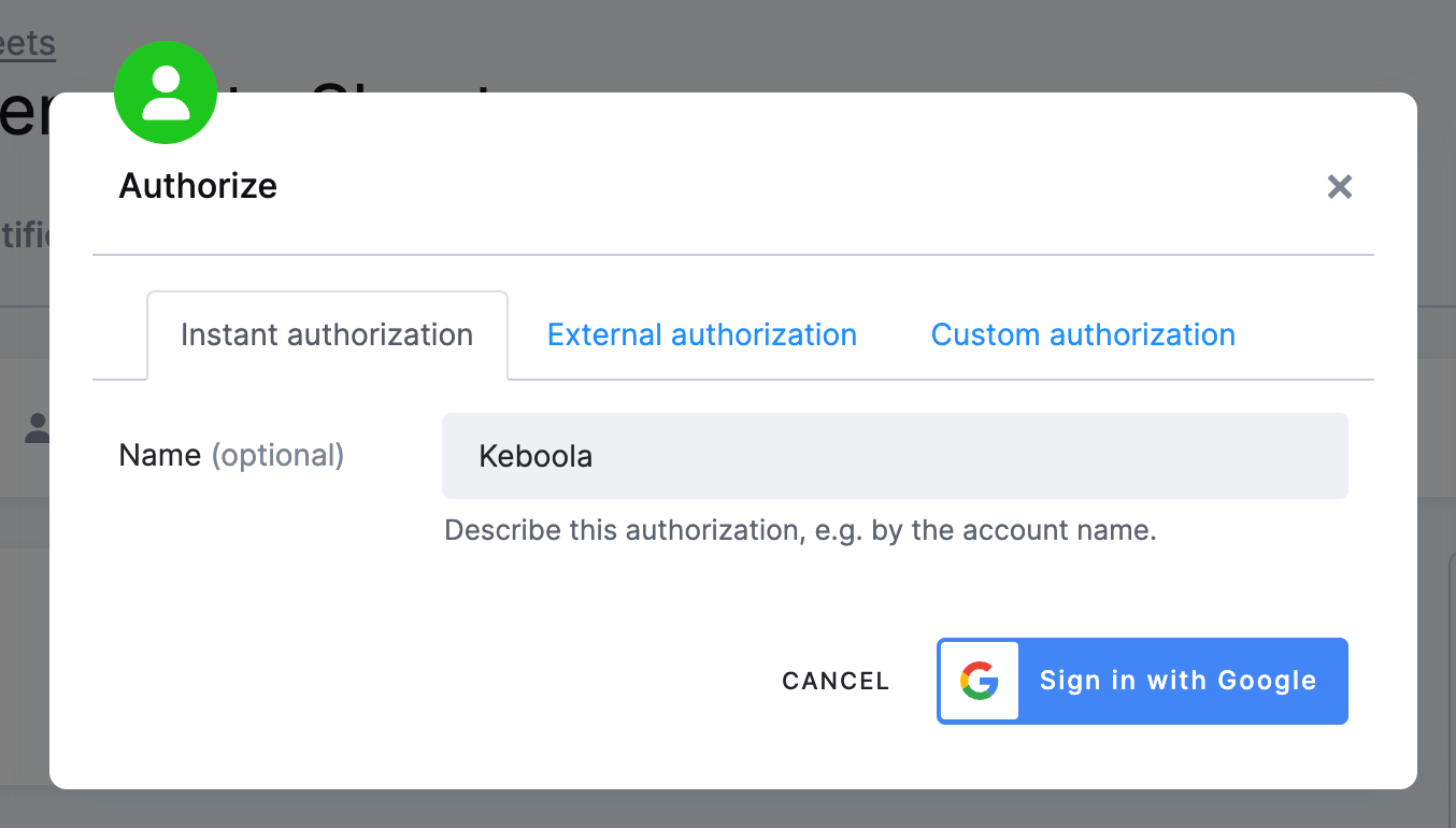 Screenshot - Sign in with Google